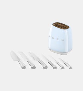 Smeg 6-piece Stainless Steel Knife Block Set, Packshot View