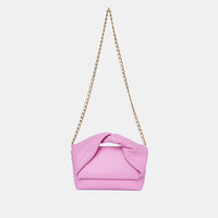 Leather Twist Chain Bag