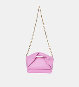 حقيبة جلد بتصميم ملفوف بسلسلة