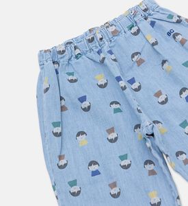 Bobo Choses All-over Doll-print Ruffled Collar Shirt Pants Pajama Set, Packshot View