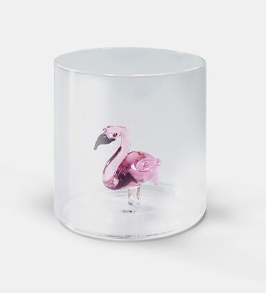 Flamingo Borosilicate Tumbler