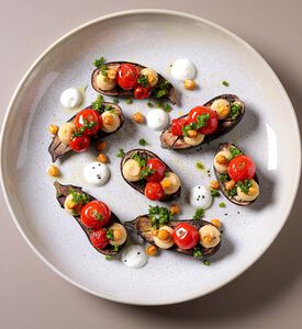 طبق دائري كبير خزف حجري عضوي