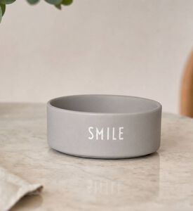 Design Letters Dream Bone China Snack Bowl, Grey, Model View