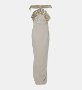 Jean Louis Sabaji Crystal-embellished Halter Neck Dress, Packshot View