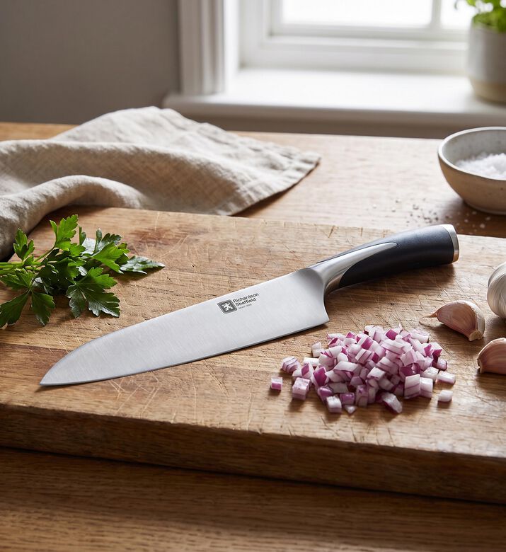Richardson Kyu Chrome Stainless Cooks Knife, Model View