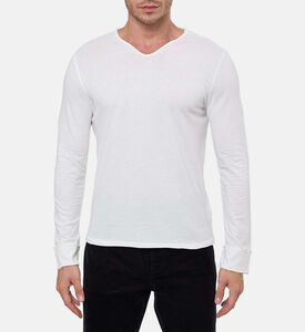 Zadig et Voltaire Button-detail V-neck Long-sleeve Top, Model View