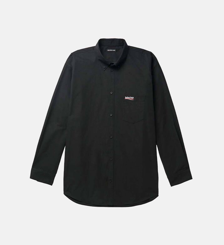 Balenciaga Logo-embroidery Button Front Oversized Shirt Preowned
