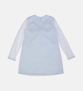 فستان بأكمام طويلة وتفصيل عقدة