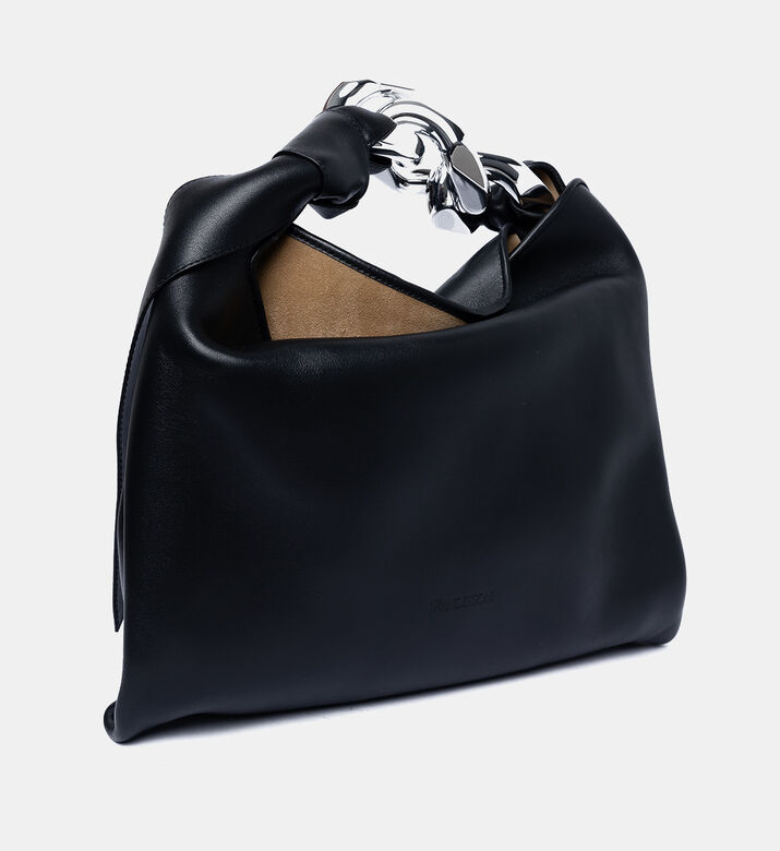 حقيبة هوبو بسلسلة من جلد العجل