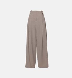 Jenci Raw Silk Pleated Wide-leg Pants