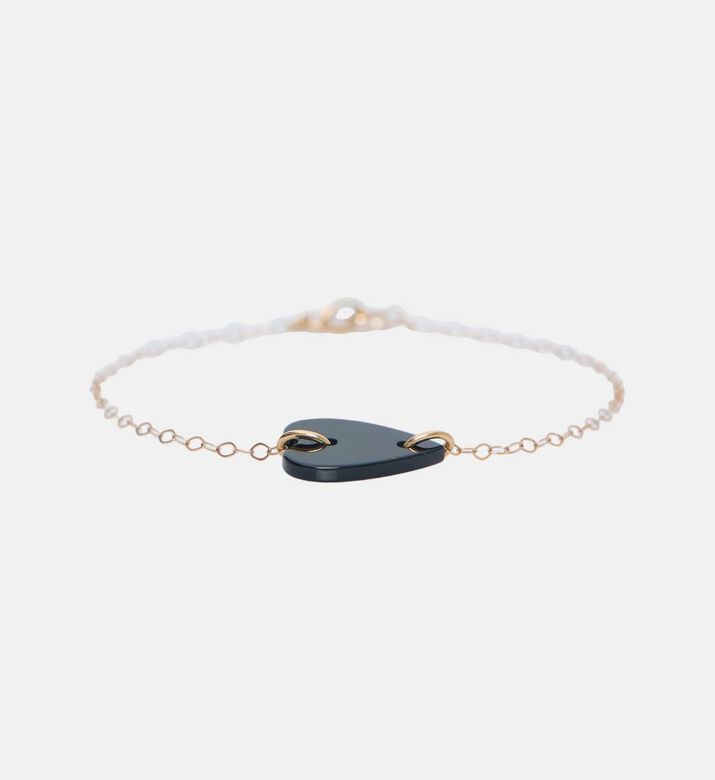 Angele Onyx Heart Bracelet - 18k