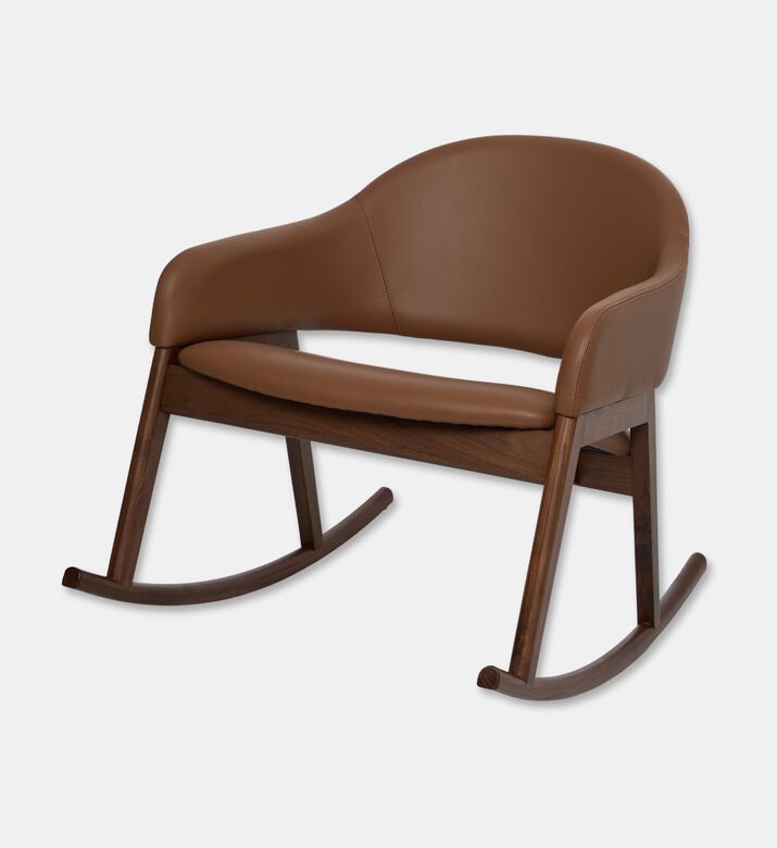 Home Deco and More Isa Walnut Wood Rocking Chair, Packshot View