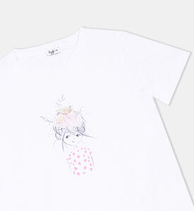 بلوزة للبنات مزينة بأزهار