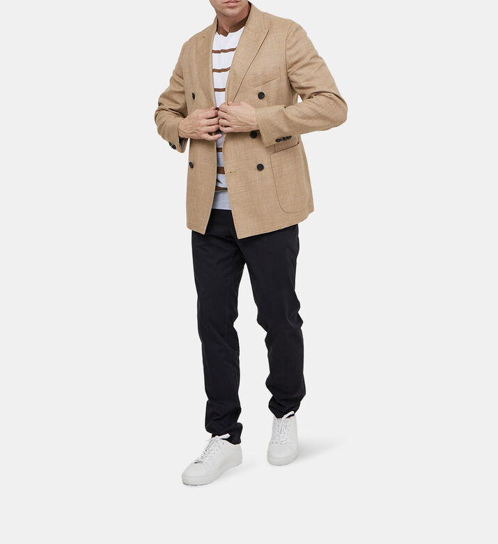 Wool Viscose Double Breasted Blazer