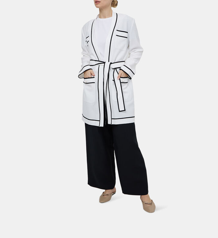 Crepe Long Straight Jacket