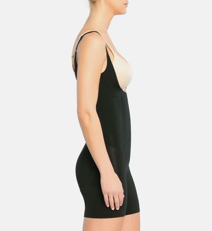 Open Bust Mid Thigh Body Suit