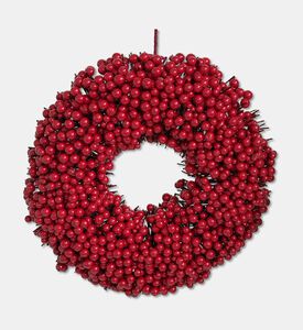 Shishi Berry Wreath Red Lacked 45cm, Packshot View