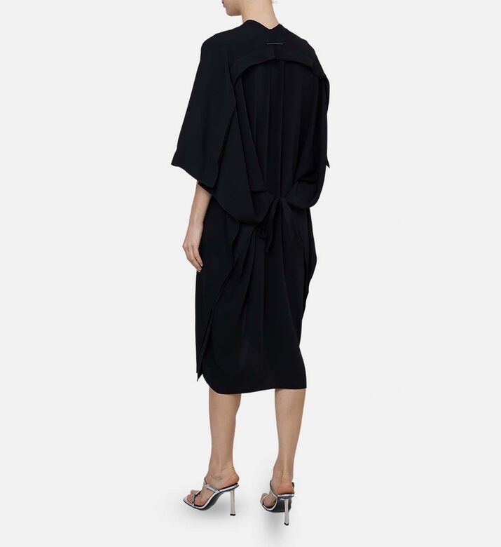 Wide Short-sleeve Assymetrical Hem Dress Wide Short-sleeve Assymetrical Hem Dress