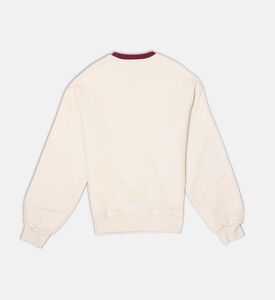 سترة طويلة الأكمام بطبعة شعار