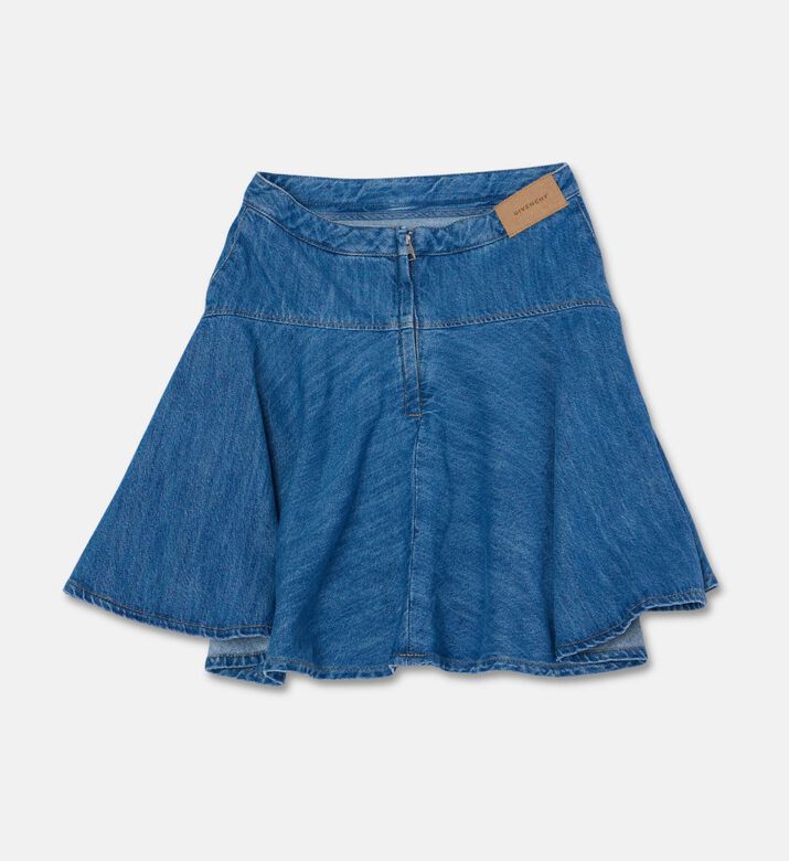 Givenchy Godet-detail Denim Skirt, Packshot View