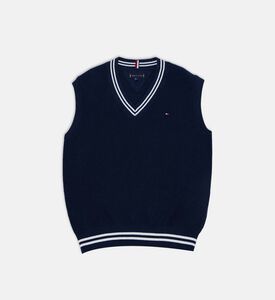 سترة بدون أكمام بياقة بشكل في