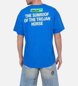 تيشيرت قطن بياقة دائرية بطبعة رسومات