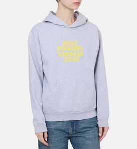 سويت شيرت بمزيج قطن بطبعة متباينة