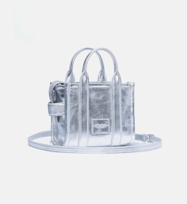 حقيبة كروس بودي جلد ميتاليك