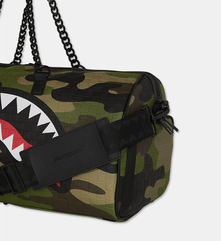 Sprayground Woodland Camo Checkered Duffle Bag, Packshot View
