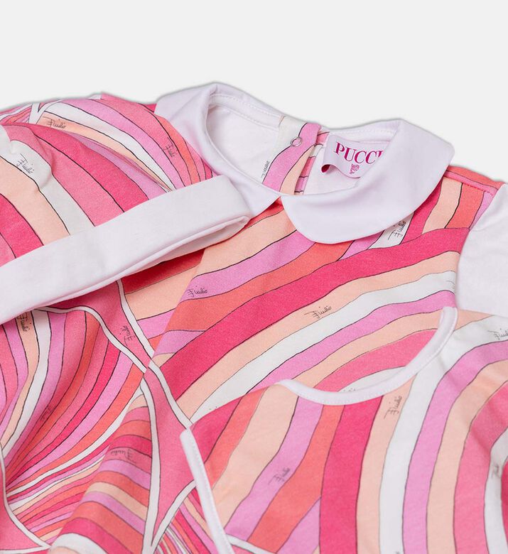 طقم رومبر طويل الأكمام بنقشة تجريدية متناسقة