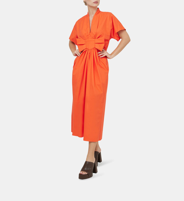 Circa Tangerine Draped Dress