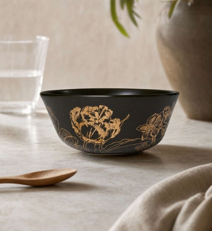 Essenza Bowl Masterpiece Medium, Dark-green, 15-cm, Model View
