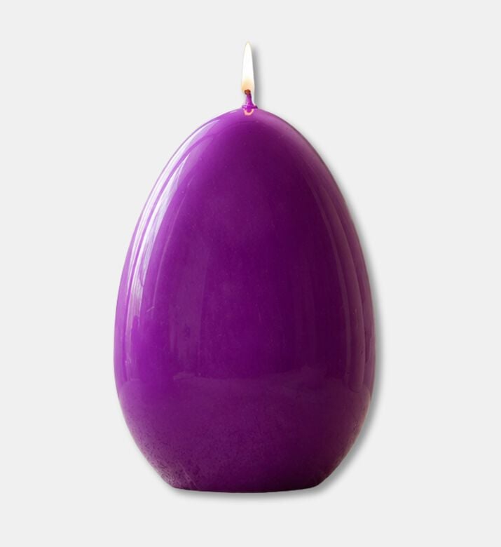 Graziani Oval Paraffin Wick Candle, Dark-purple, 10-cm, Packshot View
