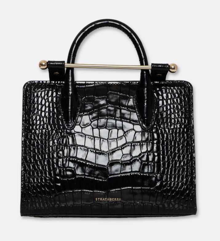 Strathberry The Strathberry Mini Tote Bag, Black, Packshot View