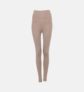 LIVE! Wavy-print High-waisted Leggings, Beige, L, Packshot View