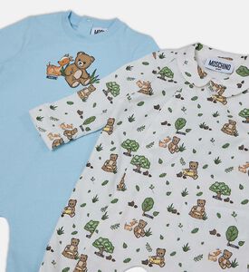 طقم بودي سوت طويل الأكمام بطبعة دب تيدي