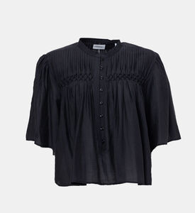 بلوزة ديستني قطن فوال مكشكشة