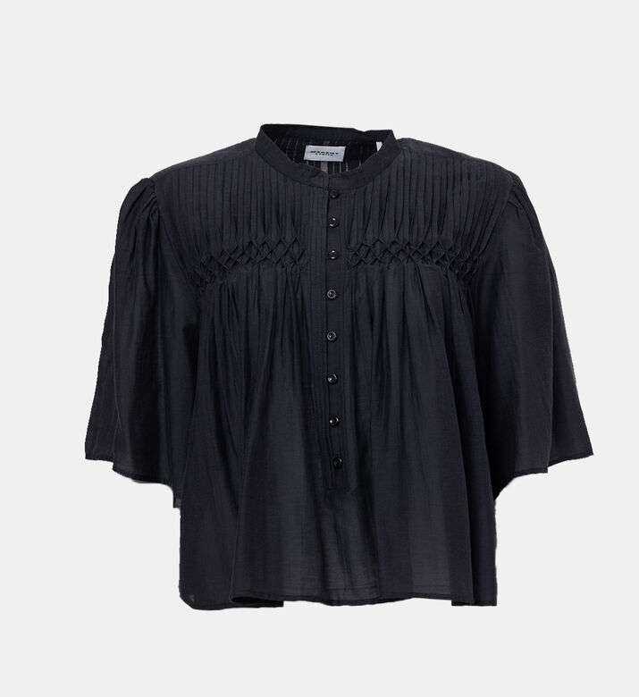 بلوزة ديستني قطن فوال مكشكشة