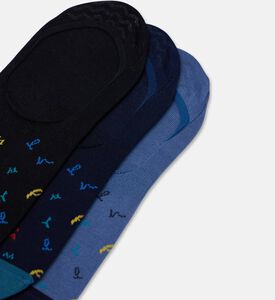 Paul Smith Multi-colored Print No-show 3-piece Socks Pack, Packshot View