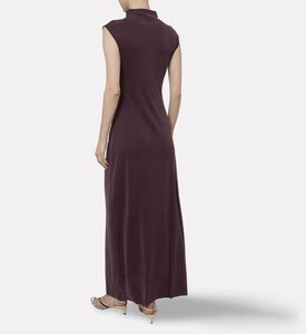 Samsoe Ruched High-neck Maxi Dress, Model View