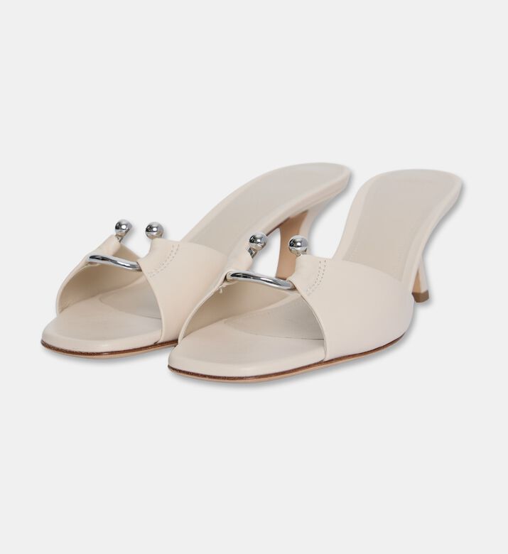 3 Juin Shoes Sabot Plumette, Off-white, Eu-41, Packshot View