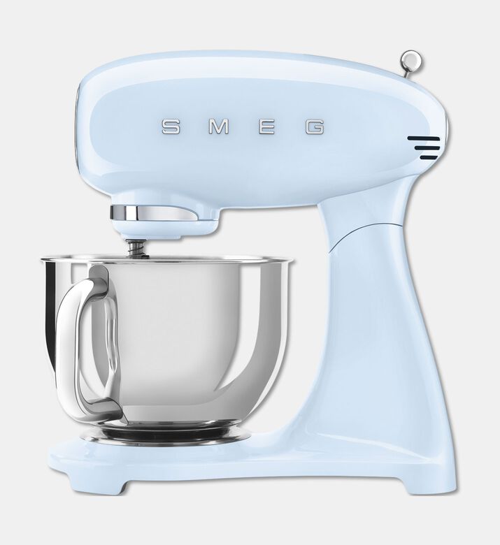 Smeg Side Handle Stand Mixer, Blue, Packshot View