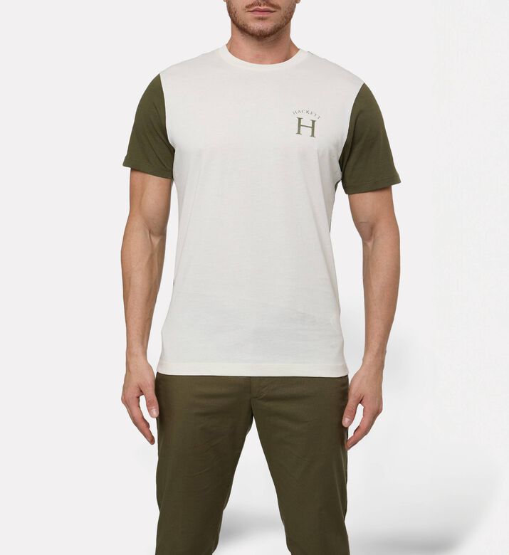 Hackett London Heritage Two-tone Short-sleeve T-shirt, Model View