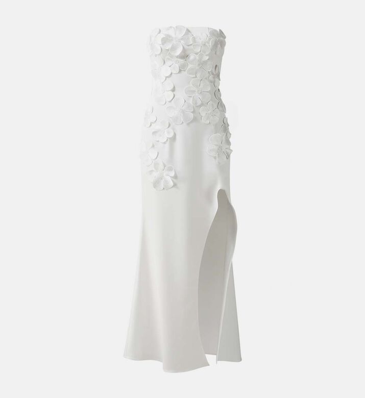 Floral-applique Long Dress