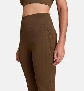 LIVE! Seamless Ribbed High-waist Leggings, Brown, Xs, Model View