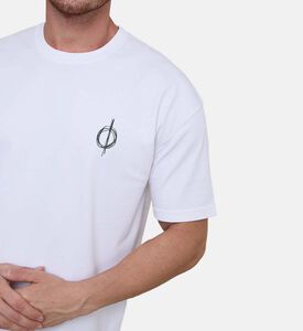 تيشيرت قطن عضوي بطبعة شعار