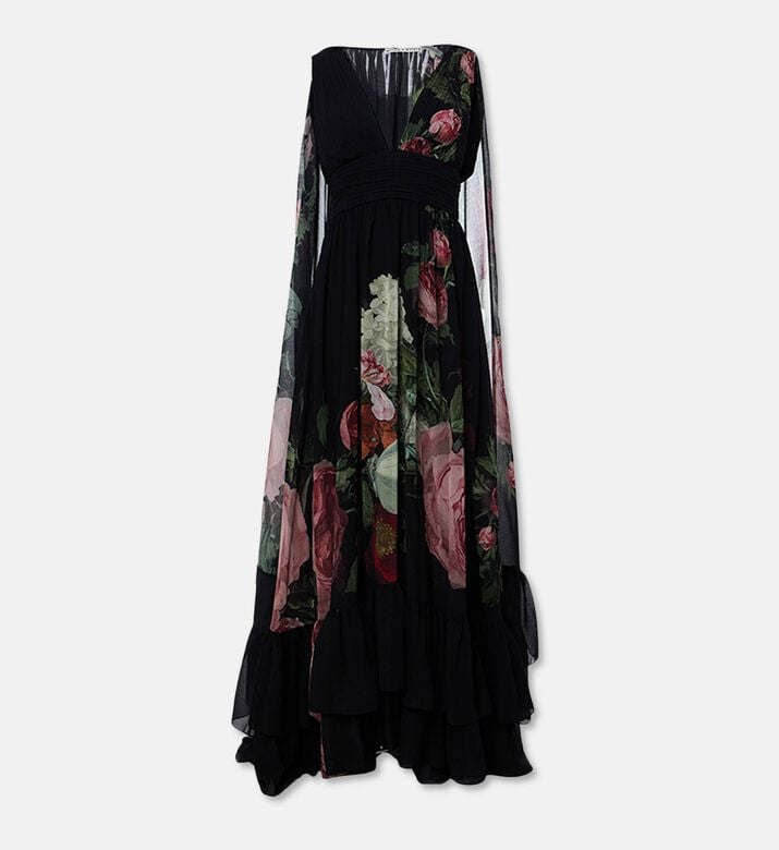 Alice and Olivia Roya V-neck Maxi Dress, Packshot View