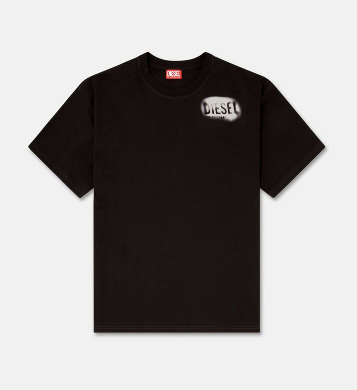 Diesel Blurred-effect Logo T-shirt, Black, M, Packshot View