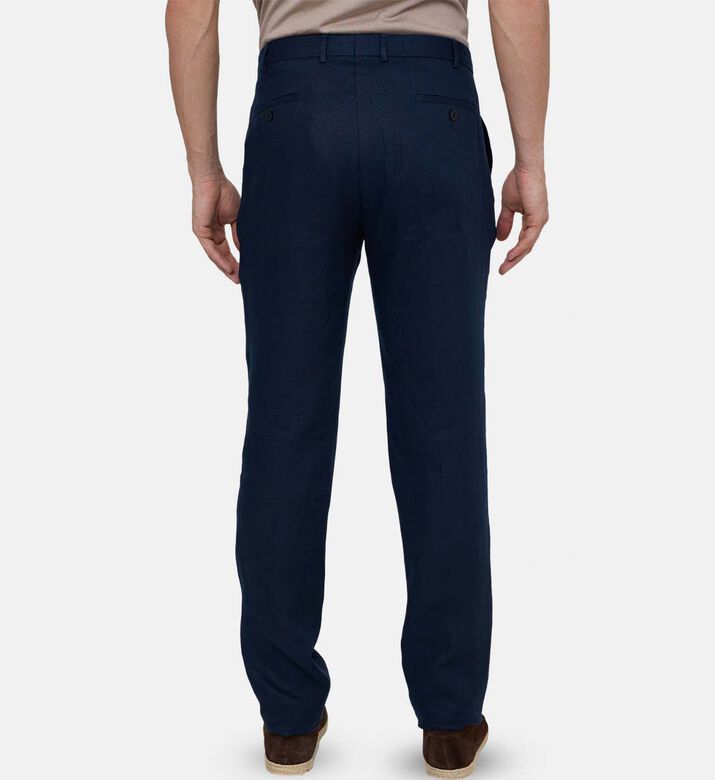 Washed-effect Straight-leg Trousers