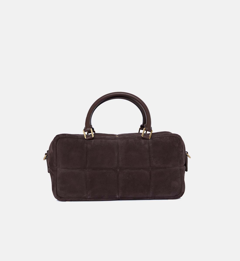 Grid Leather Quilted Pattern Bag